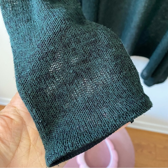 H&M Loose-knit Cardigan Dark Green - Picture 5 of 7